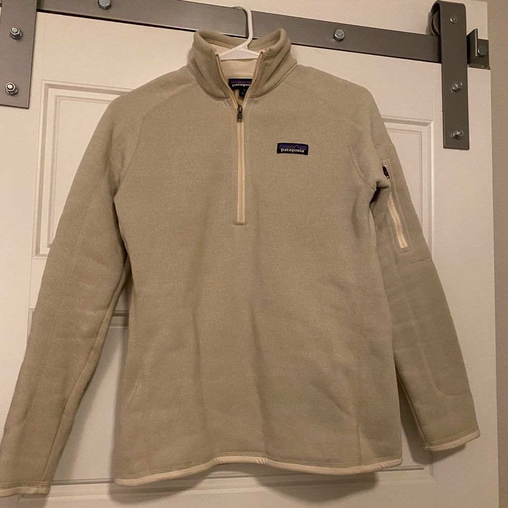 Patagonia Half Zip Better Sweater Jacket in Tan